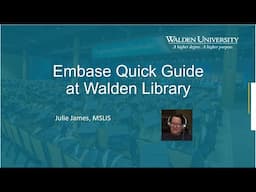 Embase Quick Guide at Walden Library