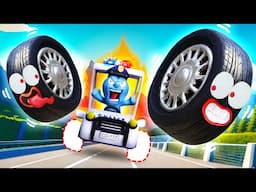 Where Is My Wheel Monster Police Car + More Nursery Rhymes & Kids Songs