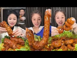 Spicy Chinese food 🌶 SOSLU ÇİN YEMEKLERİ YEME | Mukbang | (Blood Sausage, Sheep Brain, Pork gut) 먹방