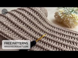 SUPER EASY Crochet Pattern for Beginners!⚡️🤎 Crochet Stitch for Baby Blanket, Bag & Scarf