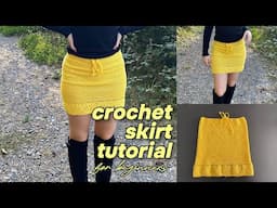 how to crochet a mini skirt (easy & beginner friendly) 🌻