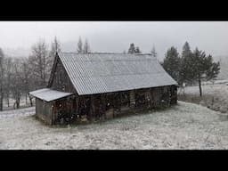 Life in a Mountain Village is Far From Civilization, baking trout and potatoes.