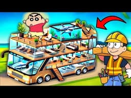 Shinchan Build Luxury Bus House 😱