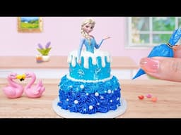 Charming Frozen ELSA Cake By Mini Cakes❄️Best Miniature Disney Princess Cake Compilation❄️