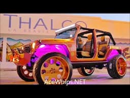 AceWhips.NET- Kodak Black's Outrageous Jeep Wrangler on Rosegold Off-Road 28" Forgiatos