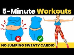 5 Minute FAT BURNING Workout at Home | NO JUMPING | Women & Ladies Cardio