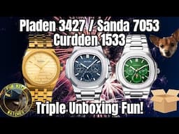 Pladen 3427 / Sanda 7053 / Curdden 1533 Quartz Watch Triple Unboxing Fun!