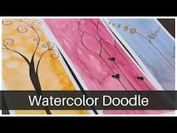 How to paint Watercolor + Doodle Bookmarks. Beginner Friendly ❤️