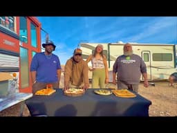 Van life Pizza Cooking Competition (In the middle of the Desert)