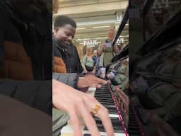 Boogie Duo Makes Kid Boogie! #albertammons #piano #duet #blues #publicpiano #boogiewoogiepiano