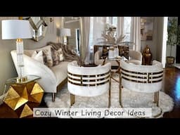 COZY WINTER LIVING ROOM DECORATING IDEAS!!! HOW TO DECORATE A LIVING ROOM