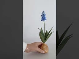 DIY paper muscari grape hyacinth flower #paperflower #paperart #diy