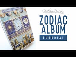 Zodiac Album Tutorial | Interactive Album Crafting | Moon & Stars Crafting Printables Kit