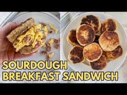 FREEZER MEAL PREP Sourdough English Muffins Egg Sandwich (healthy breakfast)