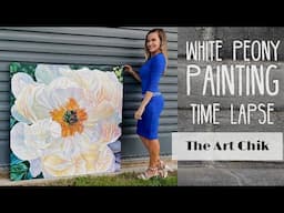 Peony Painting Time Lapse - By Artist, Andrea Kirk | The Art Chik