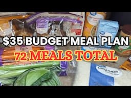 $35 BUDGET MEAL PLAN//72 MEALS FOR $35