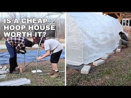 Setting Up a CHEAP Hoop House for Seed Starting