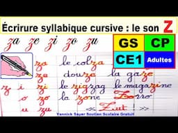 Cahier d’écriture : écrire les mots avec le son z en gs cp ce1 ce2 #22