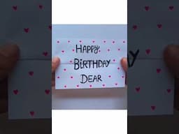 Last minute Birthday Card 🩷🧁 #shorts #birthdaycard #greetingcard #lastminutecard #diy