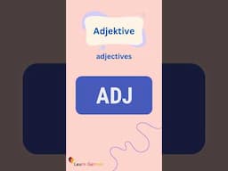 5 German Words a day - Adjectives | Adjektive | #learngerman | #shorts