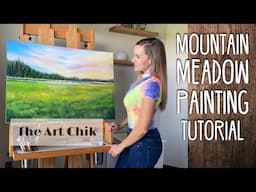 Mountain Meadow Painting Tutorial - By Artist, Andrea Kirk | The Art Chik