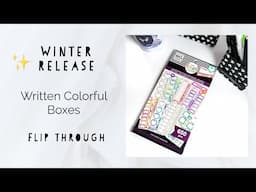 Handwritten Colorful Boxes Flip Through// Happy Planner Winter Release 2020