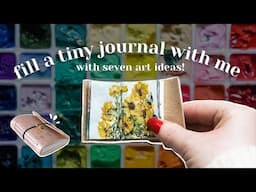 Fill a tiny journal with me! (seven mini paintings) ⭐