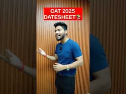 MBA CAT 2025 DATESHEET ANNOUNCED 🥳🥳