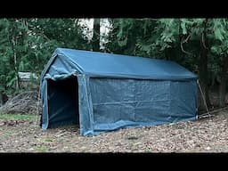 Assembling an 10x20 ALEKO Portable Carport / Garage and Review