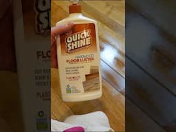 How to apply Quick Shine floor wax on hardwood. #diy