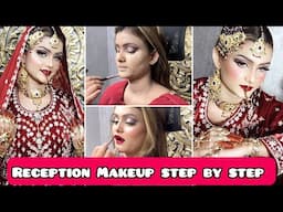 Nawabi Reception Bridal Makeup || Long Lasting Bridal Makeup | Step By Step Tutorial | Makeup Class