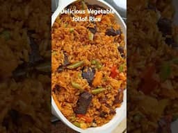 Delicious Vegetable Jollof Rice #jollofrice#jollof#rice #youtubeshorts#shortfeed #shorts.