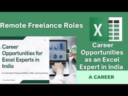 Explore Career Opportunities as an Excel Expert in India or Remote Freelance Roles!