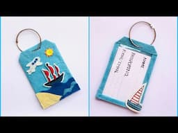 DIY luggage Tag 🏷️/ How to make luggage tag