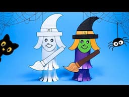 How to Make a Paper Roll Witch - Halloween Printable Craft for Kids