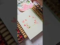 Watercolor Valentine's Day Idea #diyholidaycards #watercolorpainting