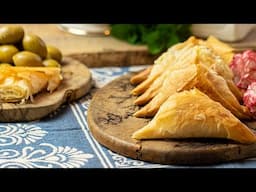 The Perfect Greek Appetizer Cheese Phyllo Pies: Tiropitakia