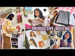 A Day In The Life Of An Open University MA Student 📚 Productive + Fun💗 #productive #study #college