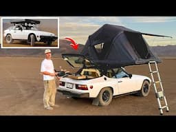 DIY 1979 PORSCHE Safari Camper | (Built In Stove) Overnight in the Desert