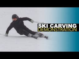 ski carving demonstration