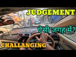 Left side judgement in car driving|Challenging हो गया👈|Right side perfect judgement in market area