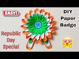 Republic Day Badge || DIY Paper Badge || Independence Day Craft || Tricolor Craft