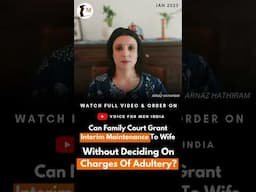 WATCH FULL VIDEO, READ ORDER ON YOUTUBE/VOICE FOR MEN INDIA #mensrights #alimony #adultery