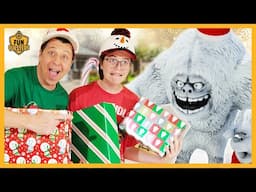 Giant Christmas Snow Monster Returns to Battle FunQuesters Aaron & LB with Surprise Challenge!