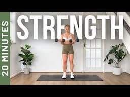 20 MIN FULL BODY STRENGTH & TONING  - Total Body Workout At Home