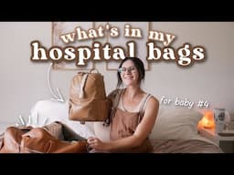 ✨ Minimal ✨ What's In My Hospital Bags for Baby #4 - Scheduled C-Section