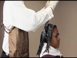 62 applying hydroxide relaxer to virgin hair