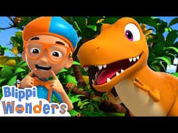 Pet T-Rex | Blippi Wonders | Kids Cartoons | Party Playtime!