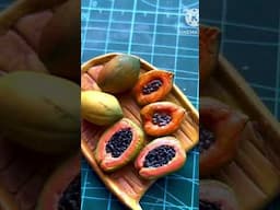 Food Miniature with Homemade Clay #diy #craft  #clayart #miniature #viralshorts #viralvideo