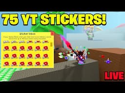 75 YT STICKERS TODAY GIVEAWAY 🚨 BEESMAS PT 2 WAITING ROOM 🚨 NEVER 🚨 YES 🚨 BEE SWARM LIVE 🚨